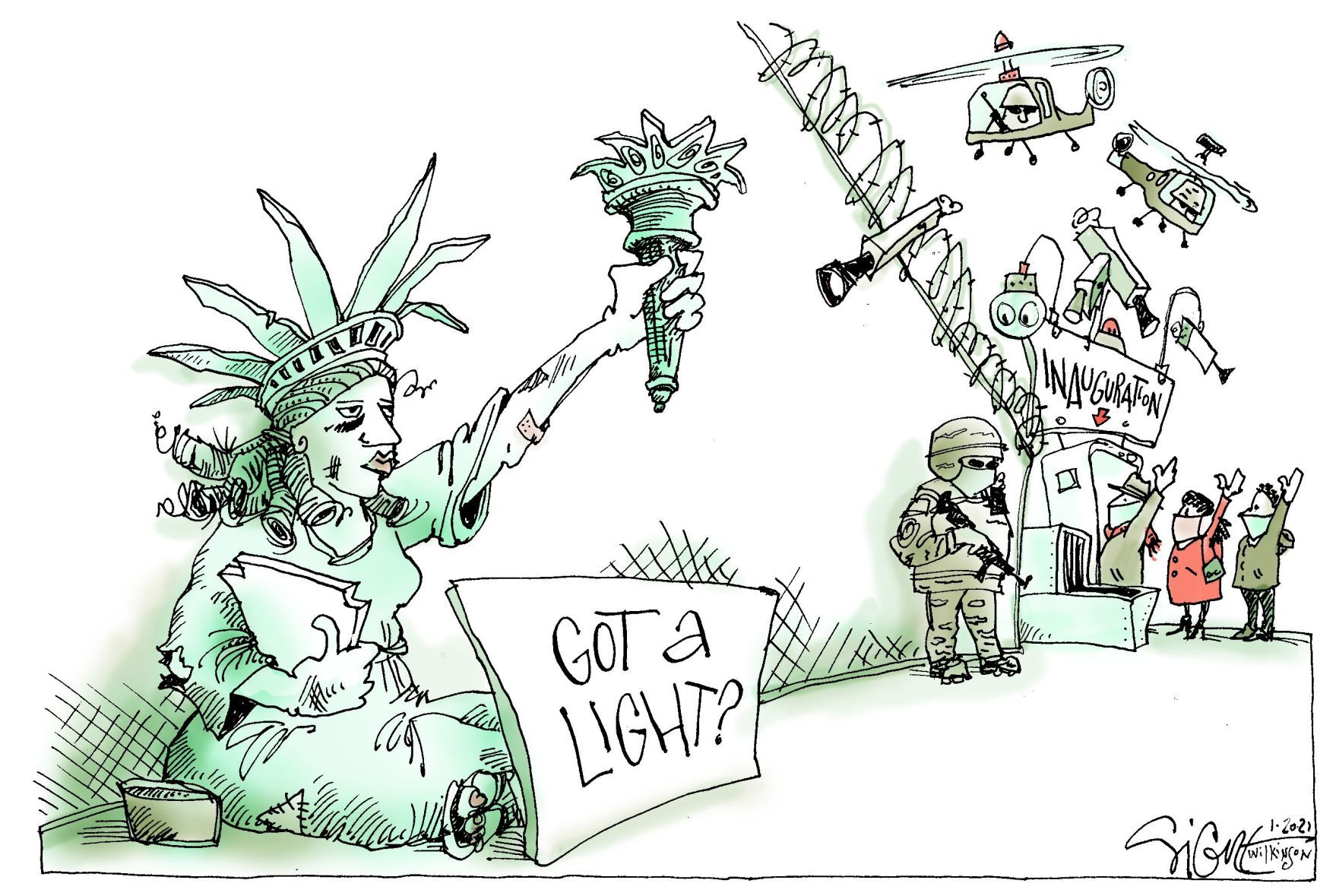 Signe Wilkinson cartoon